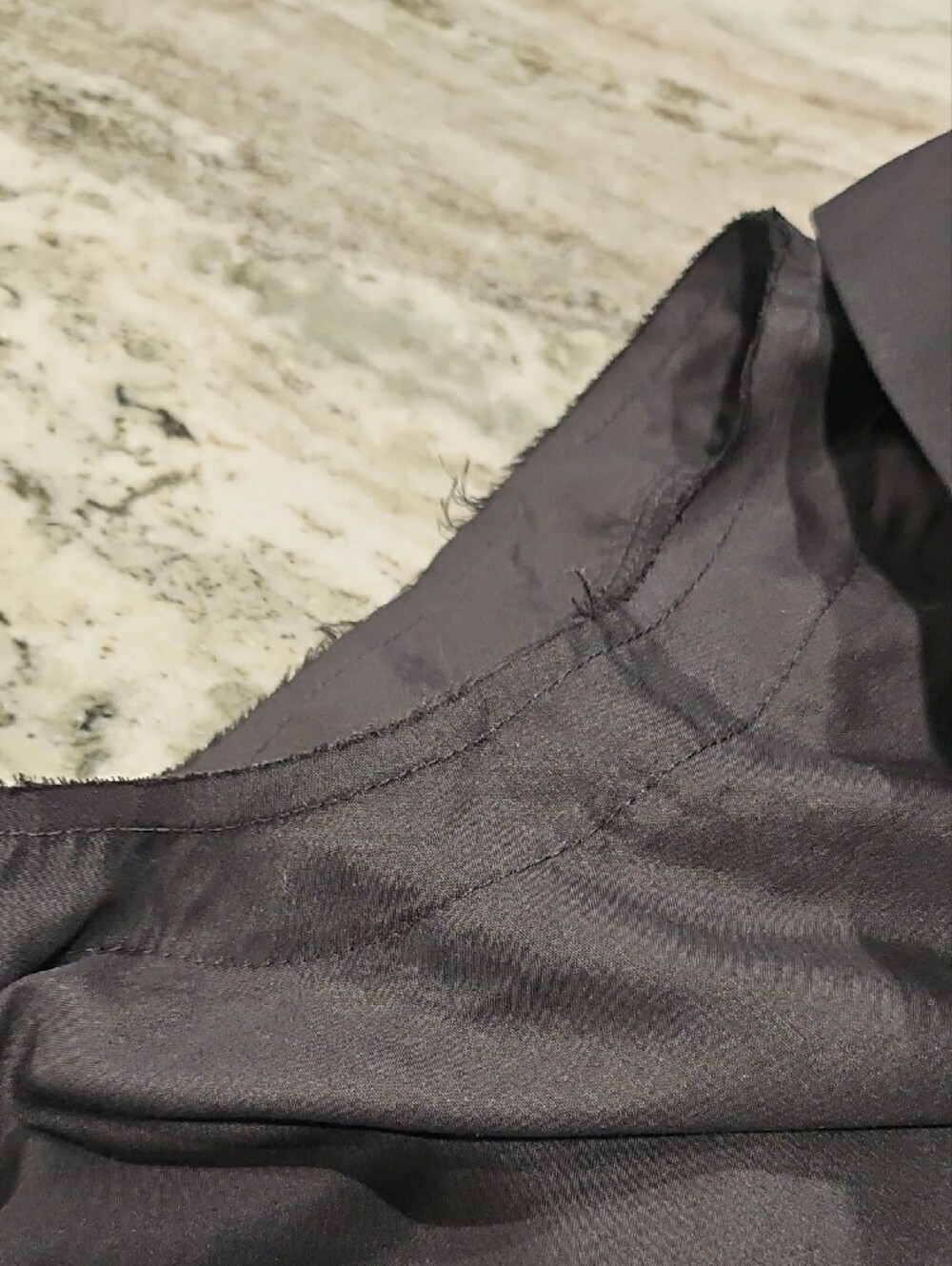 Black Off-Shoulder Ruffle Button Front Top - Picture 3 of 7